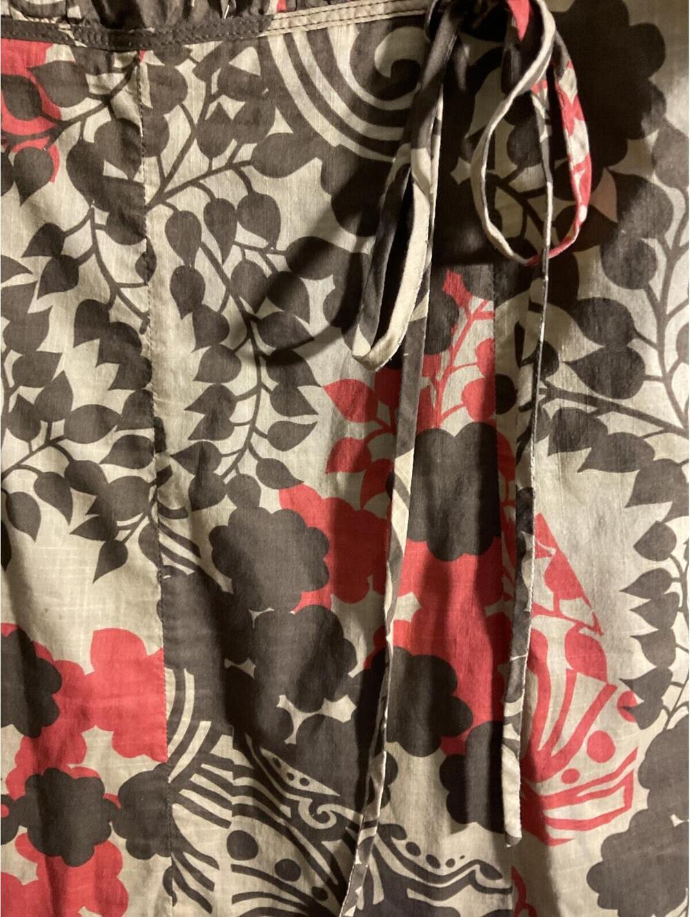 DKNY Drop Waist  Floral Print Midi Dress with Tie Straps Size 14 - Picture 7 of 12